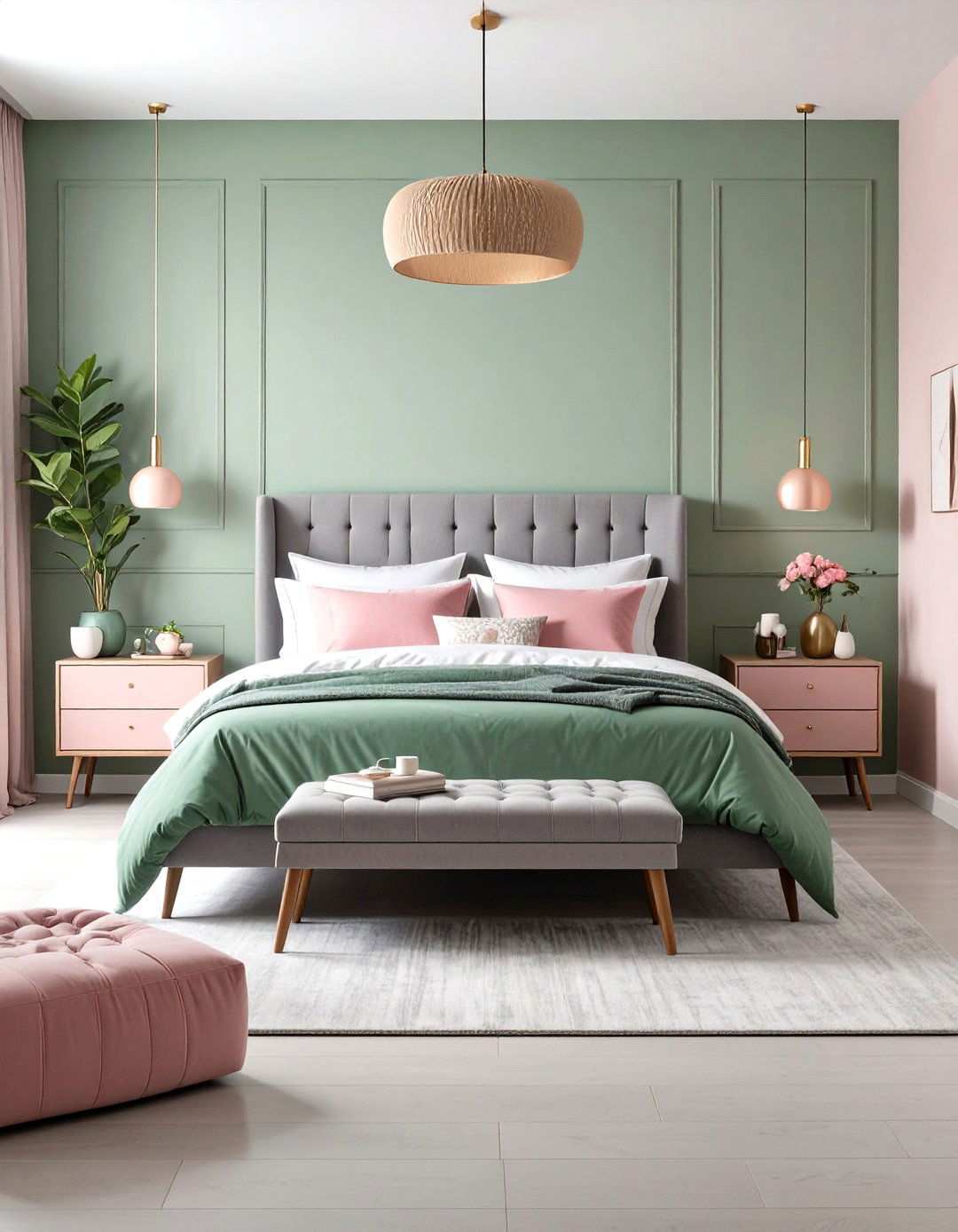 Furniture Arrangement and Flow - 24 Pink and Grey Bedroom Ideas