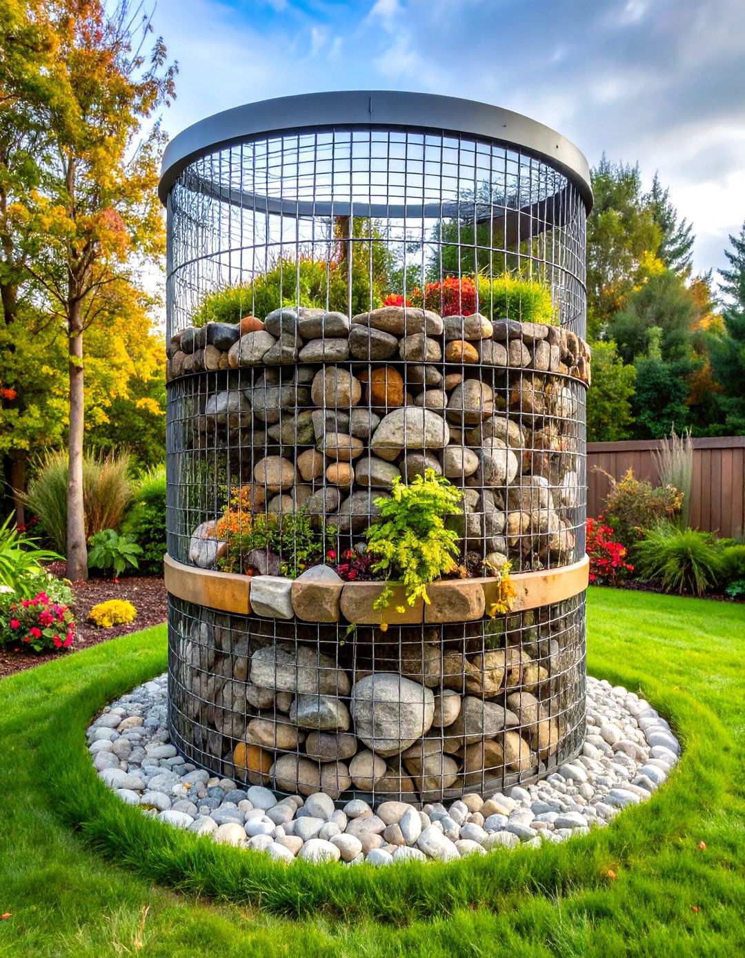 Gabion Wall Spiral Gardens - 24 Spiral Garden Design Ideas