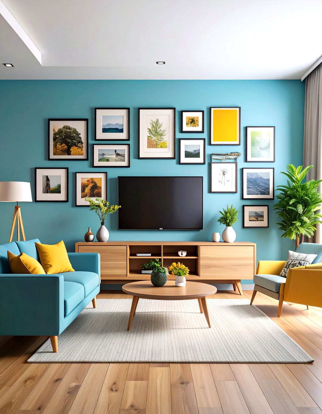 Gallery Wall Entertainment Center - 24 Tv Console Decor Ideas