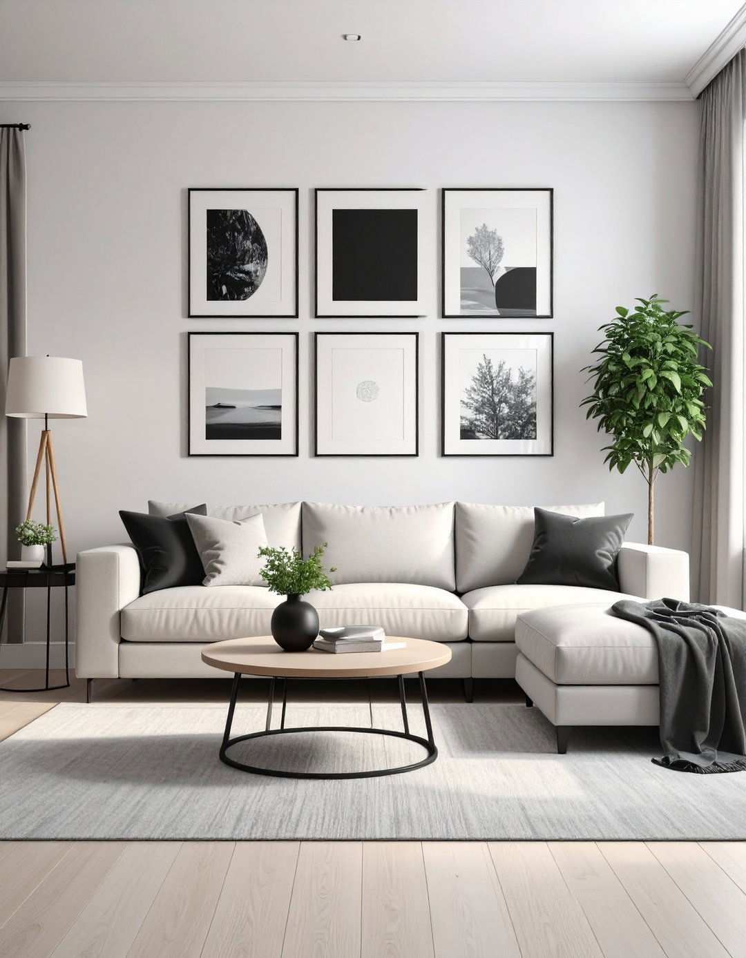 Gallery Wall Living Room - 24 Pottery Barn Living Room Ideas
