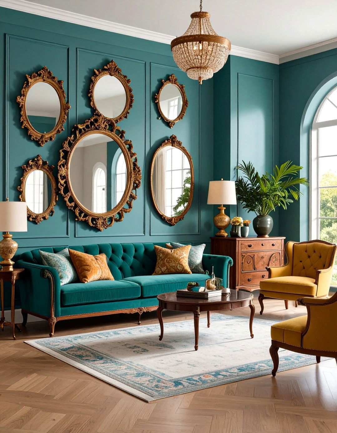 Gallery Wall Mirror Arrangements - 24 Living Room Mirror Ideas
