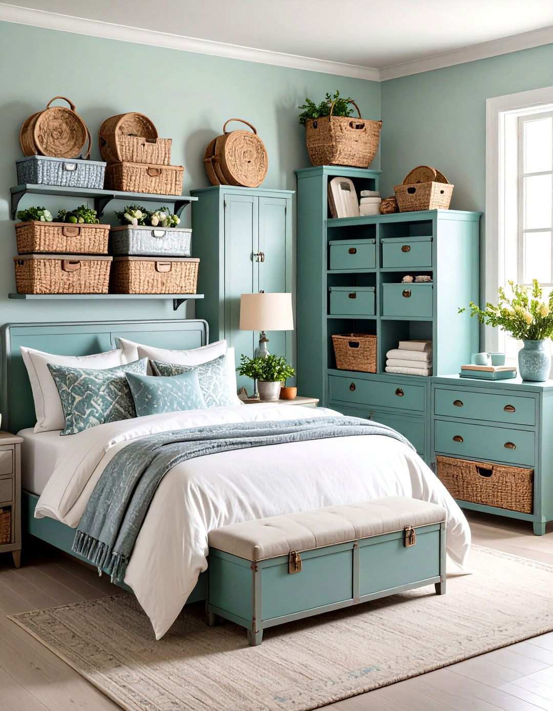 Galvanized Metal Storage Solutions - 24 Rustic Bedroom Ideas