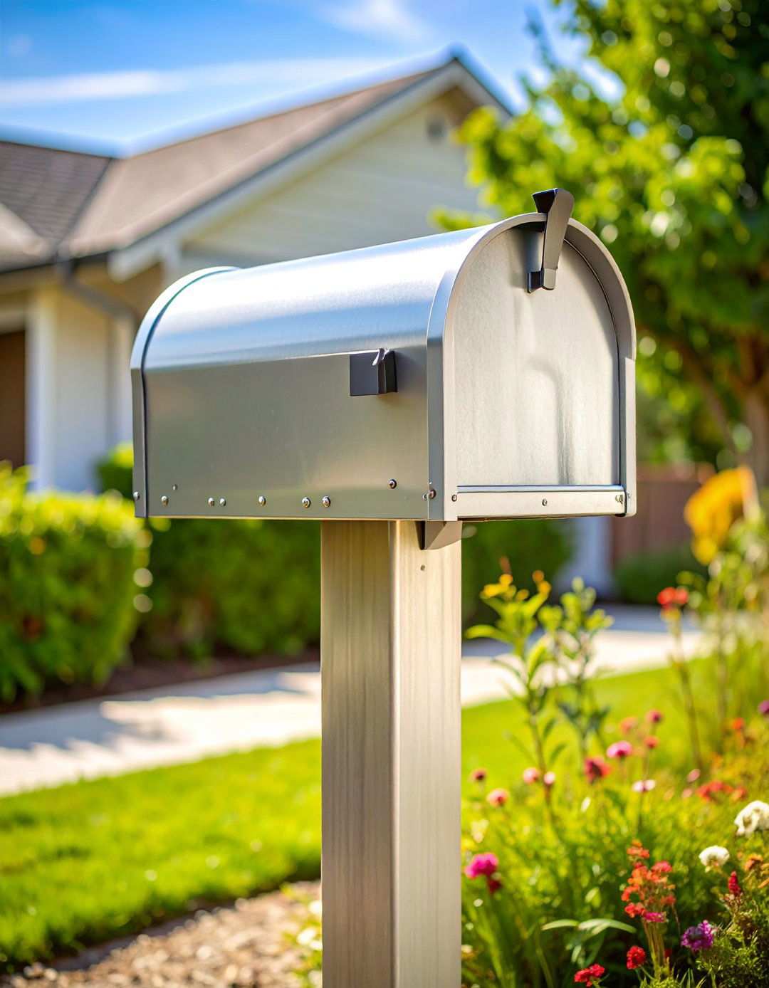 Galvanized Steel Weather Resistant - 24 Mailbox Post Ideas