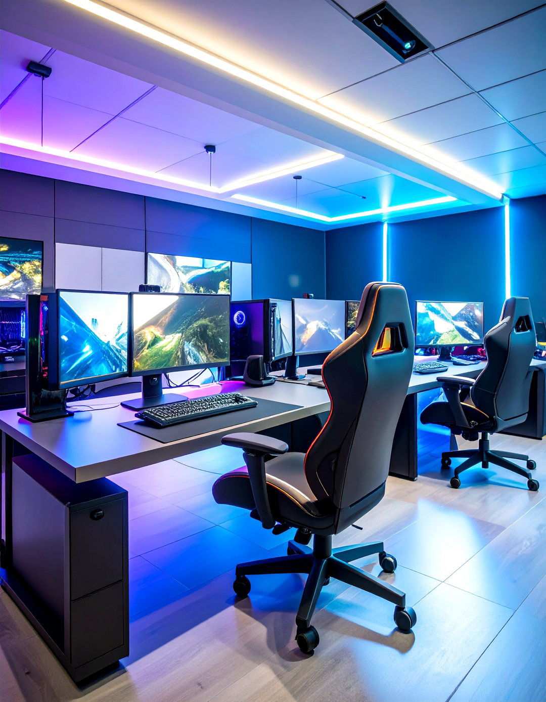 Gaming Office Integration - 24 Modern Home Office Ideas