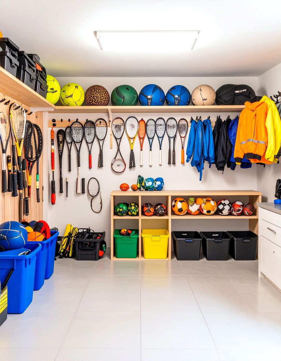 Garage Sports Equipment Zone - 24 Toy Storage Ideas