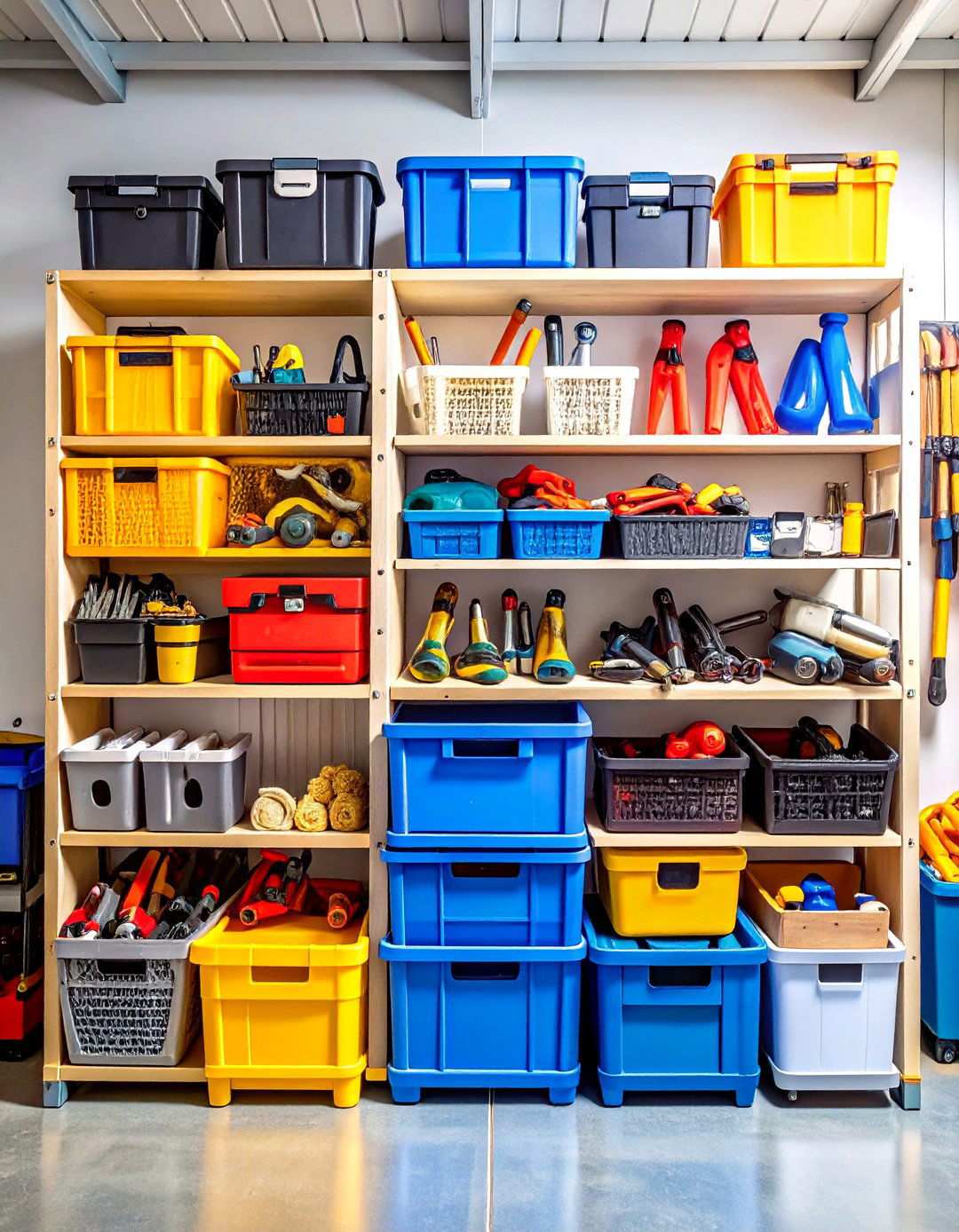 Garage Workshop Tool Storage - 24 Milk Crate Storage Ideas