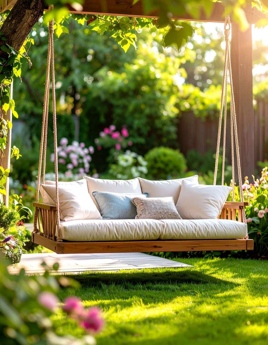 Garden Swing Bed Areas - 24 Outdoor Seating Ideas