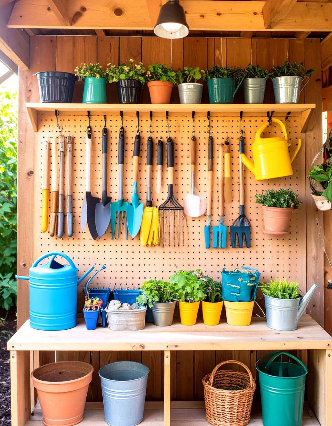Garden Tool Storage Shed - 24 Pegboard Ideas