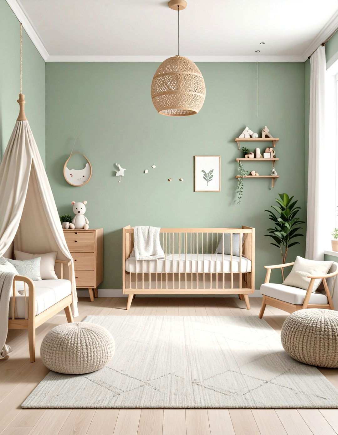 Gender Neutral Sage Green Woodland - 24 Woodland Nursery Ideas