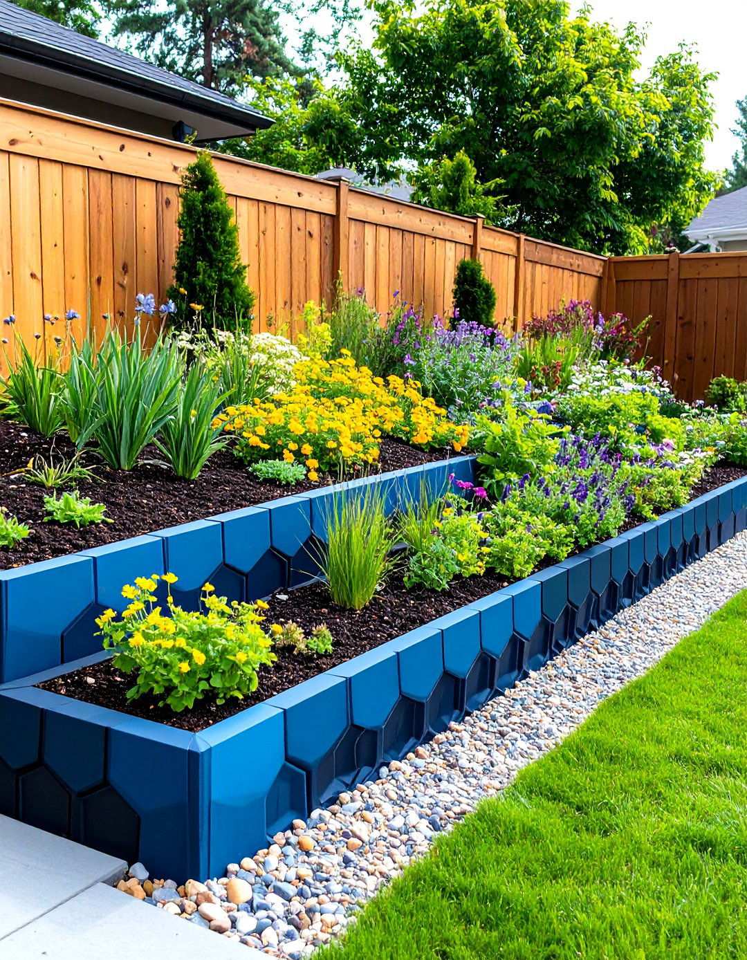 Geocell Reinforced Retaining Wall System - 24 Retaining Wall Ideas for Sloped Backyard