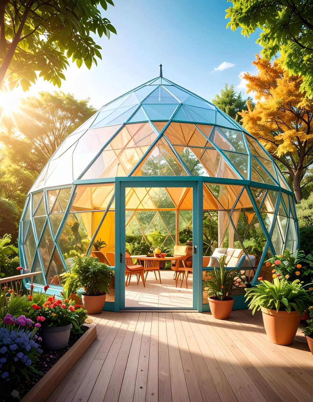 Geodesic Dome Porch Greenhouse - 24 Porch Greenhouse Ideas