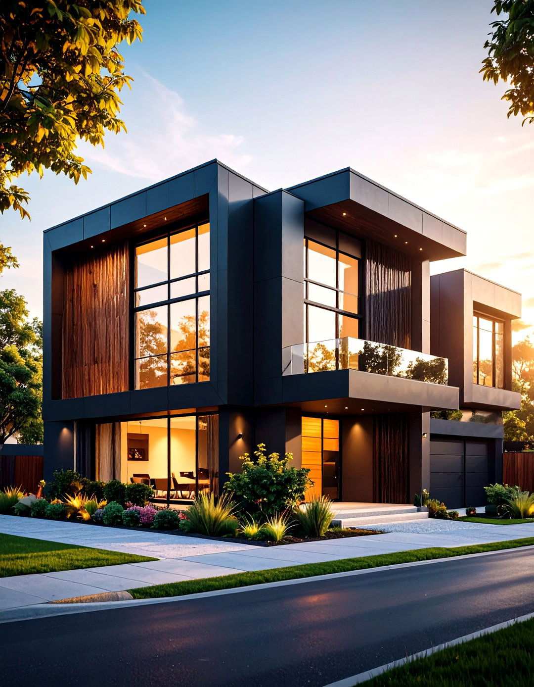 Geometric Black Architecture - 24 Modern Black Houses