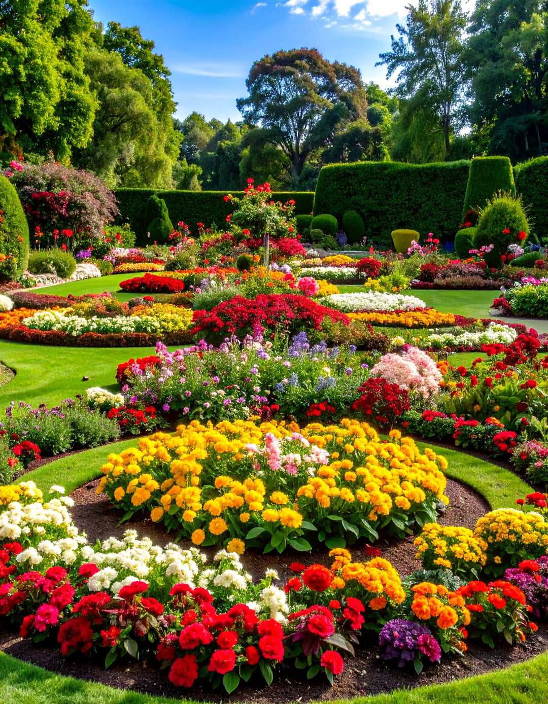Geometric Carpet Bedding Garden - 24 Victorian Front Garden Ideas