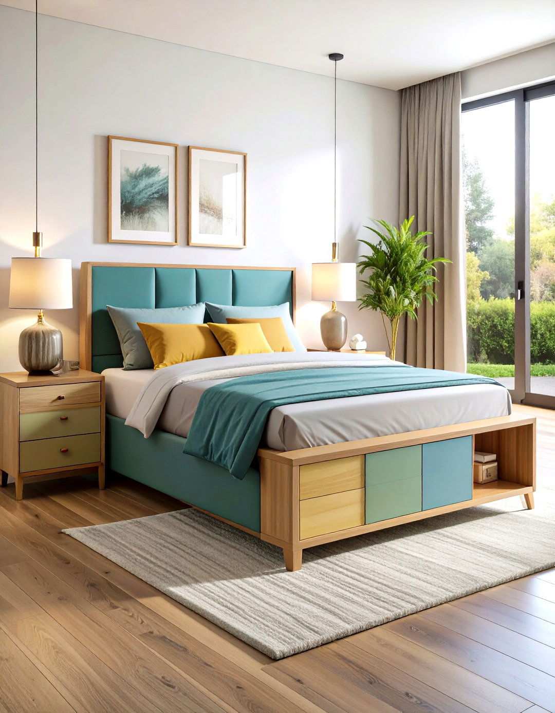 Geometric Cube Nightstand - 24 Nightstand Ideas