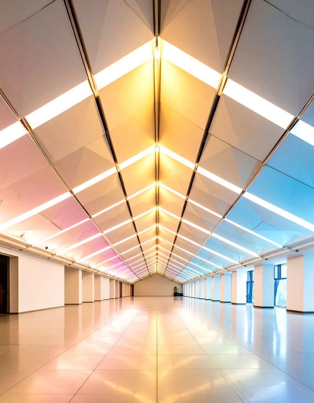 Geometric Pattern Lighting - 24 Vaulted Ceiling Lighting Ideas
