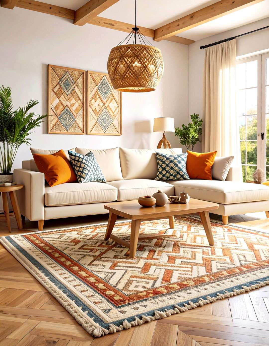 Geometric Pattern Living Room - 24 Southwest Living Room Ideas