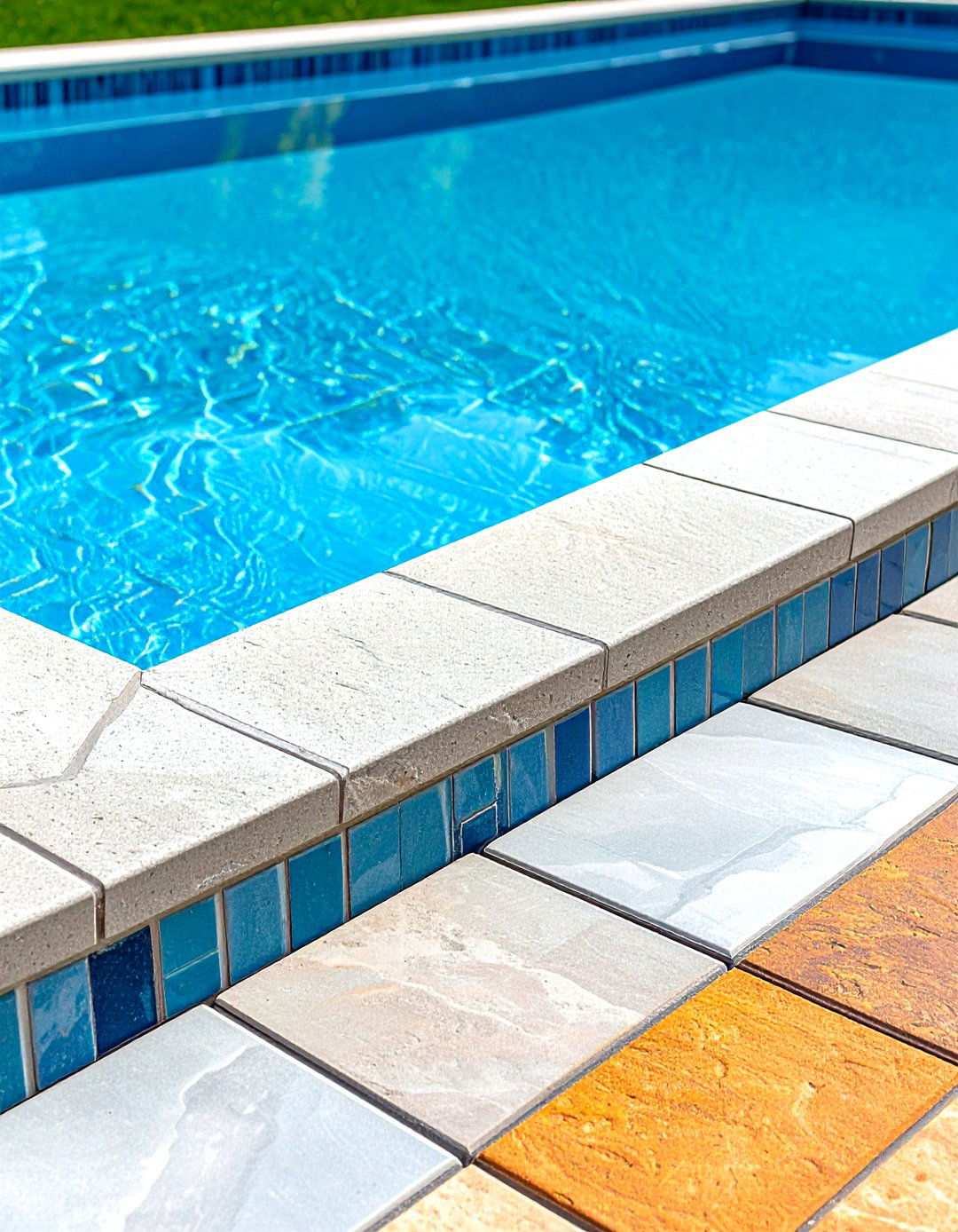 Geometric Pool Coping Designs - 24 Pool Decor Ideas