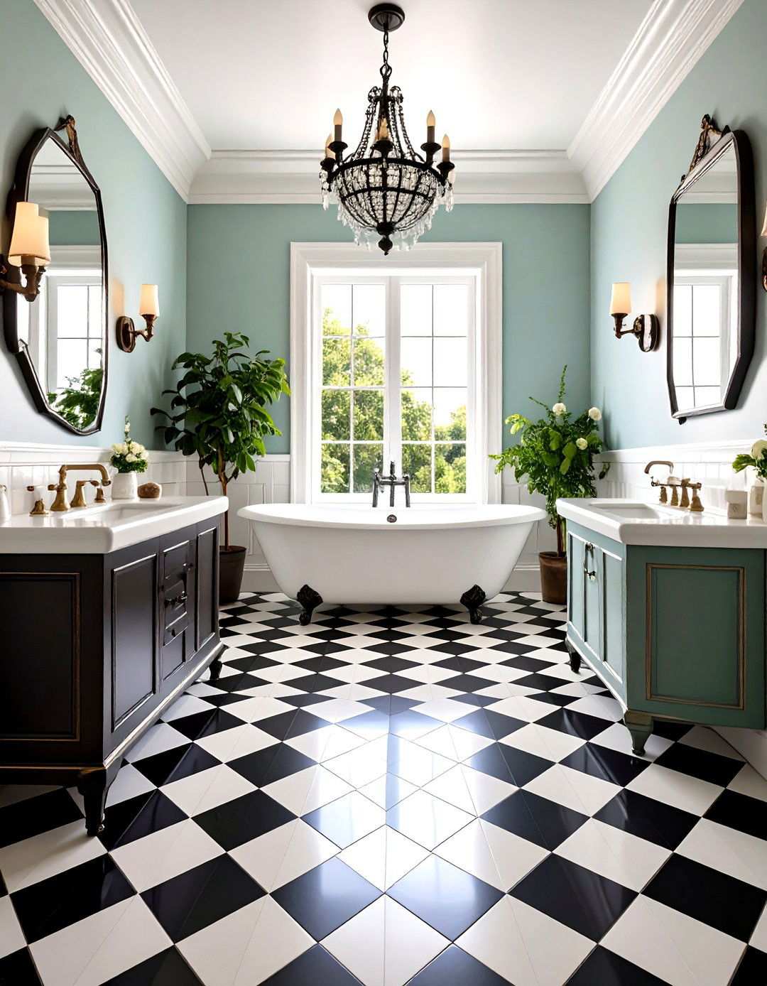 Geometric Tile Floor Patterns - 24 Victorian Bathroom Ideas