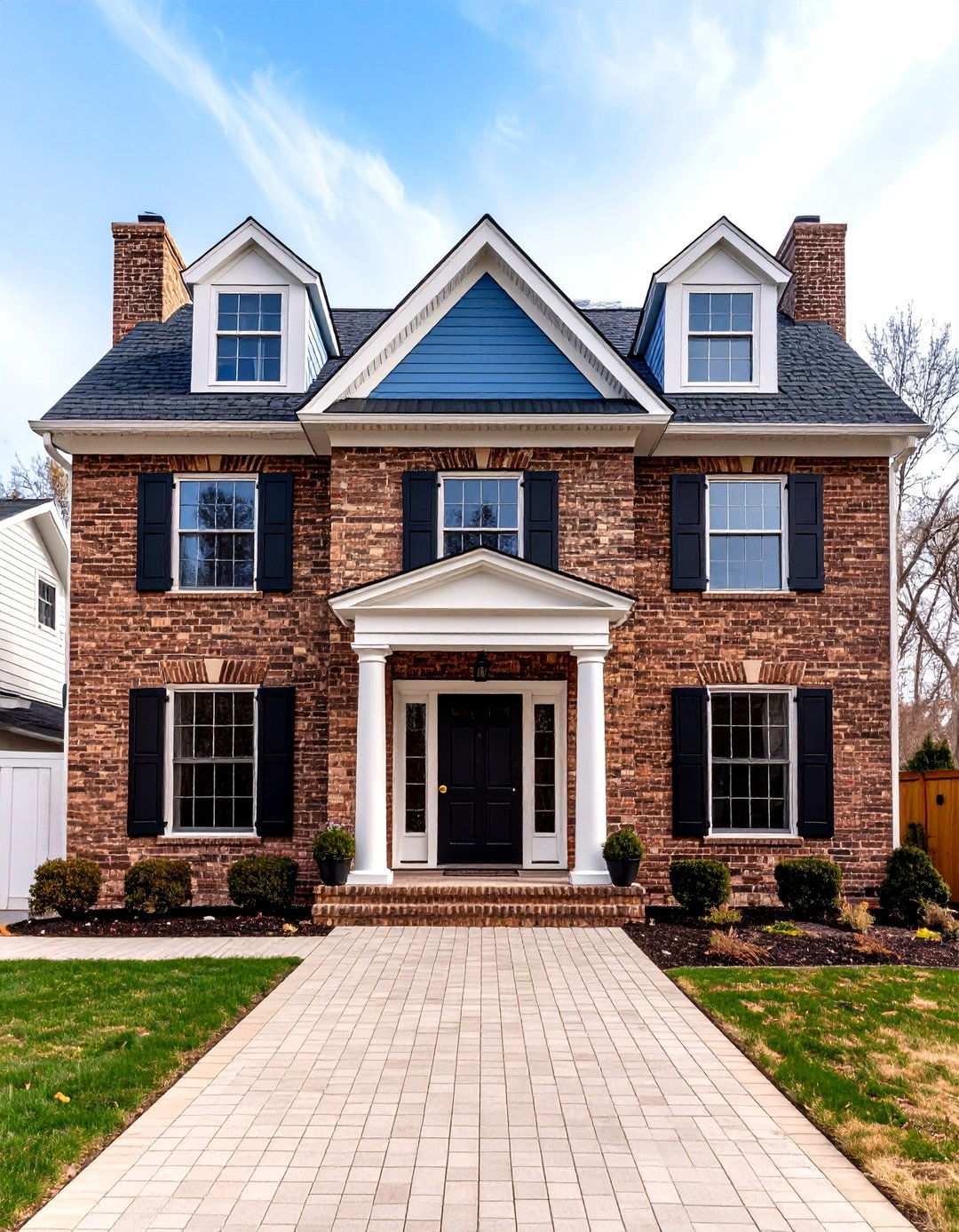 Georgian Light Blue with Symmetrical Design - 24 light blue house exterior ideas