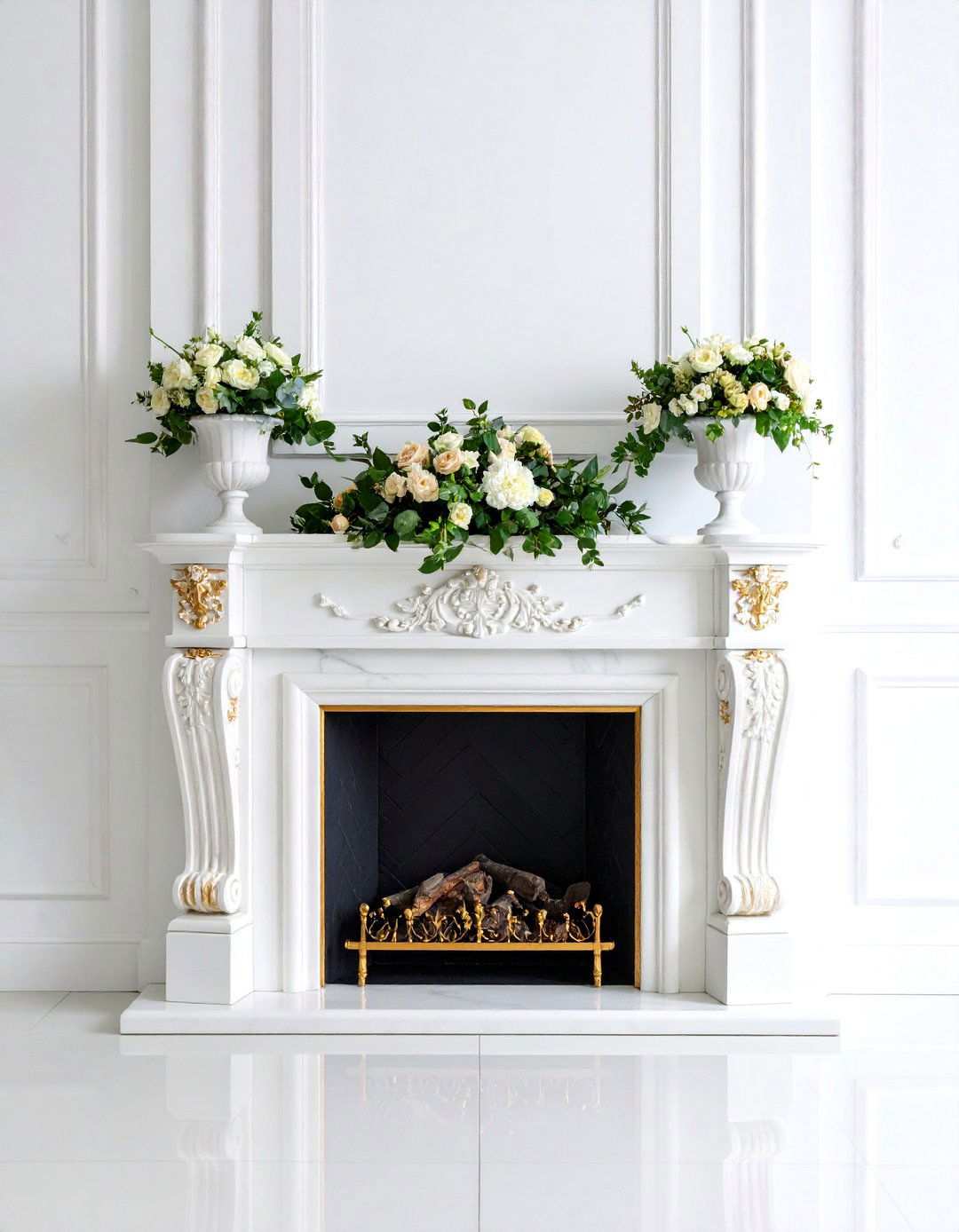 Georgian Marble Mantel Designs - 24 Traditional Fireplaces