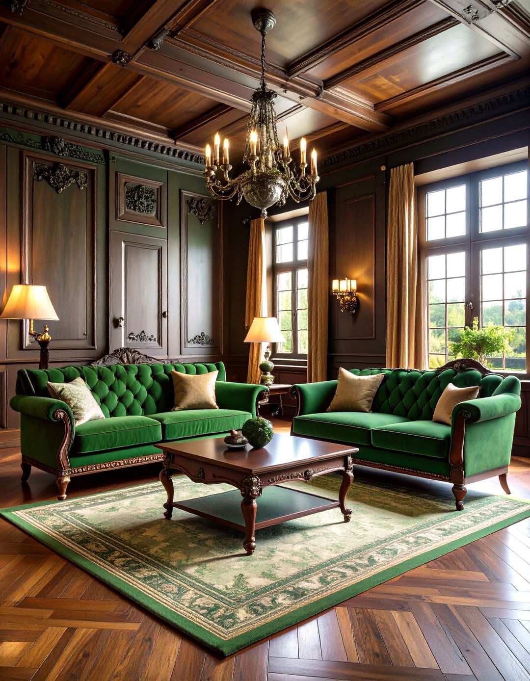 German Royal Black Forest Living Room - 24 Royal Living Room Design Ideas