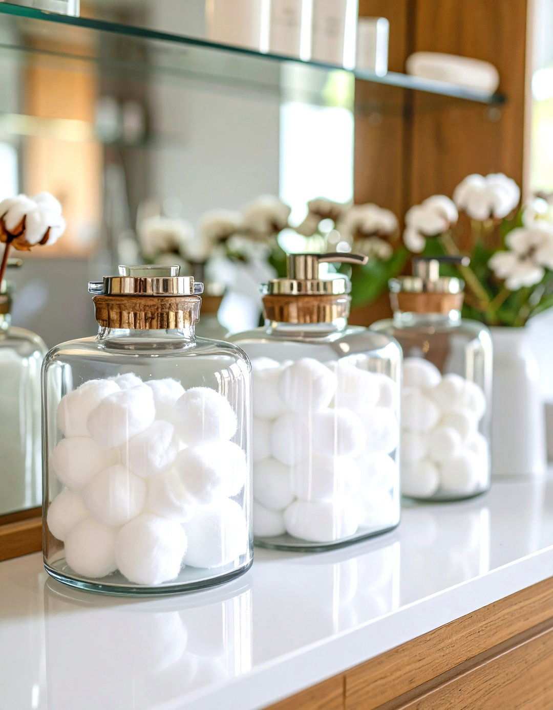 Glass Apothecary Jar Organization - 24 vanity organization ideas