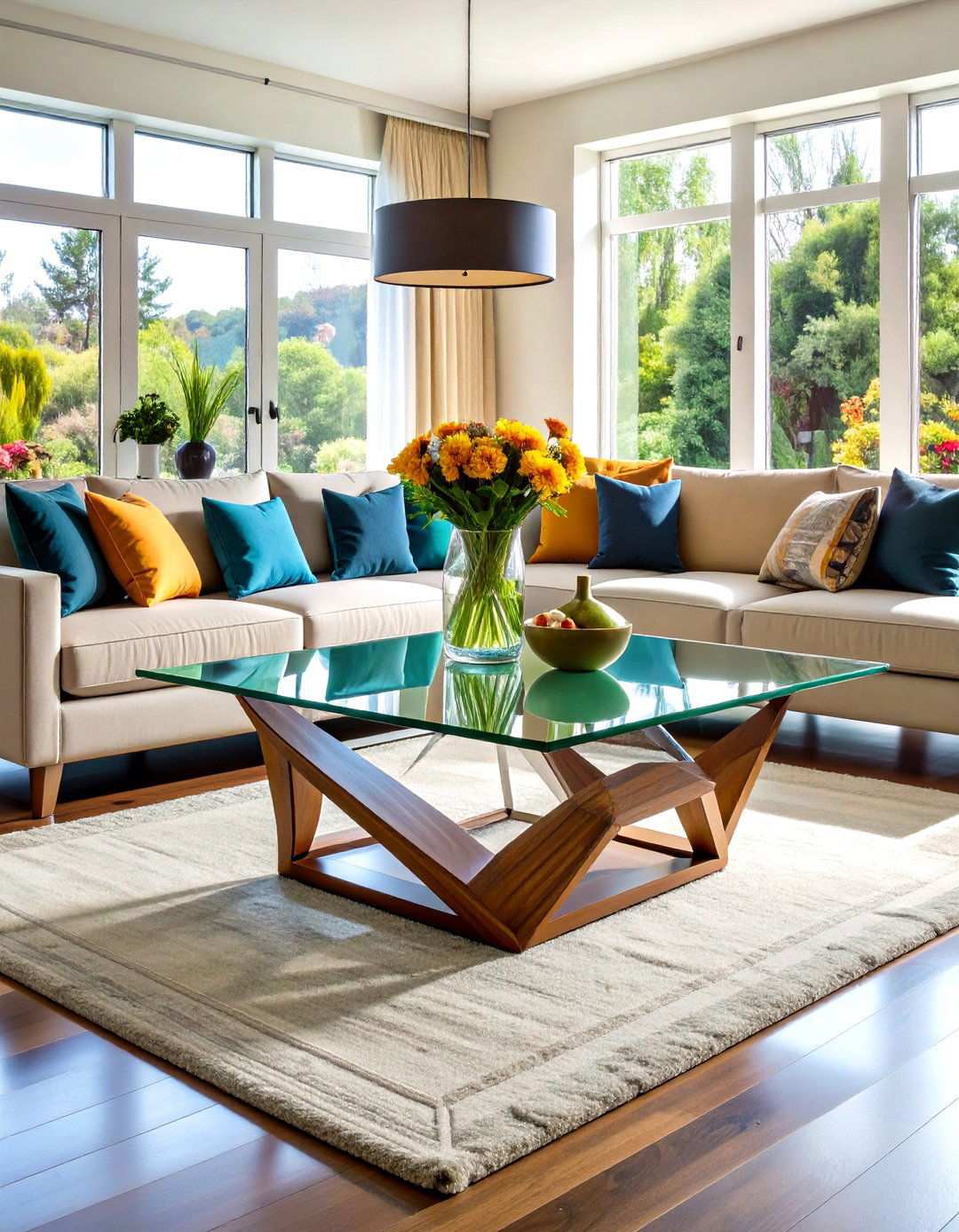 Glass Coffee Tables with Sculptural Bases - 24 Table Design Ideas