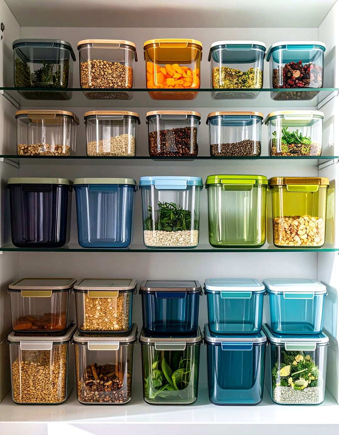 Glass Container Transition System - 24 Tupperware Organization Ideas