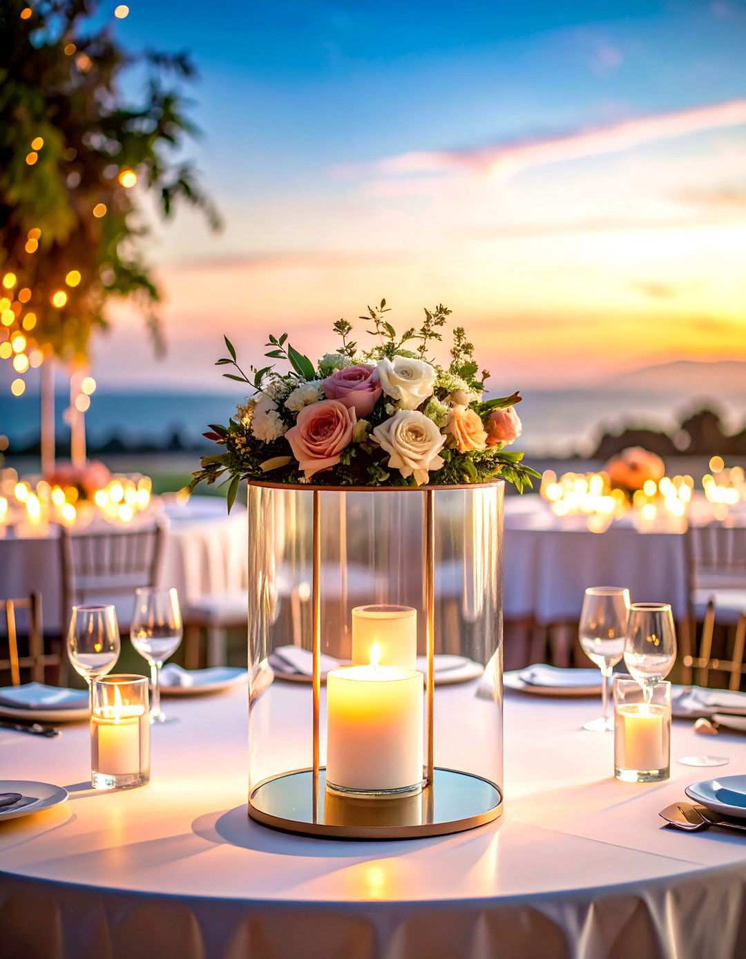 Glass Cylinder Modern Minimalist - 24 Wedding Card Box Ideas