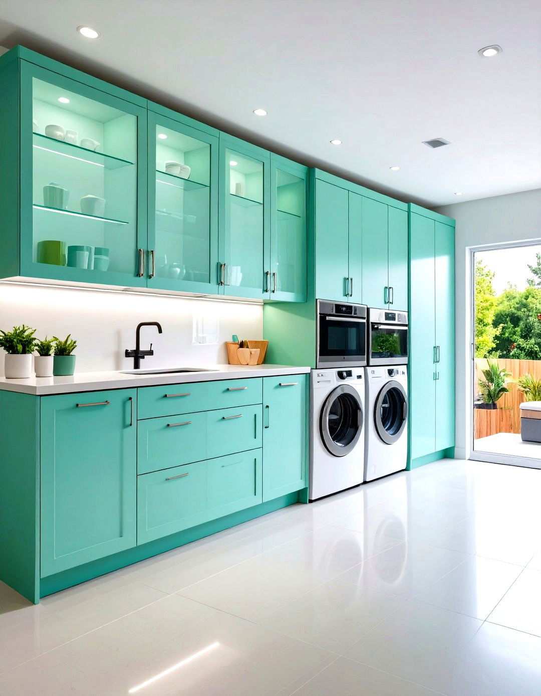 Glass Door Transparency - 24 Small Utility Room Ideas