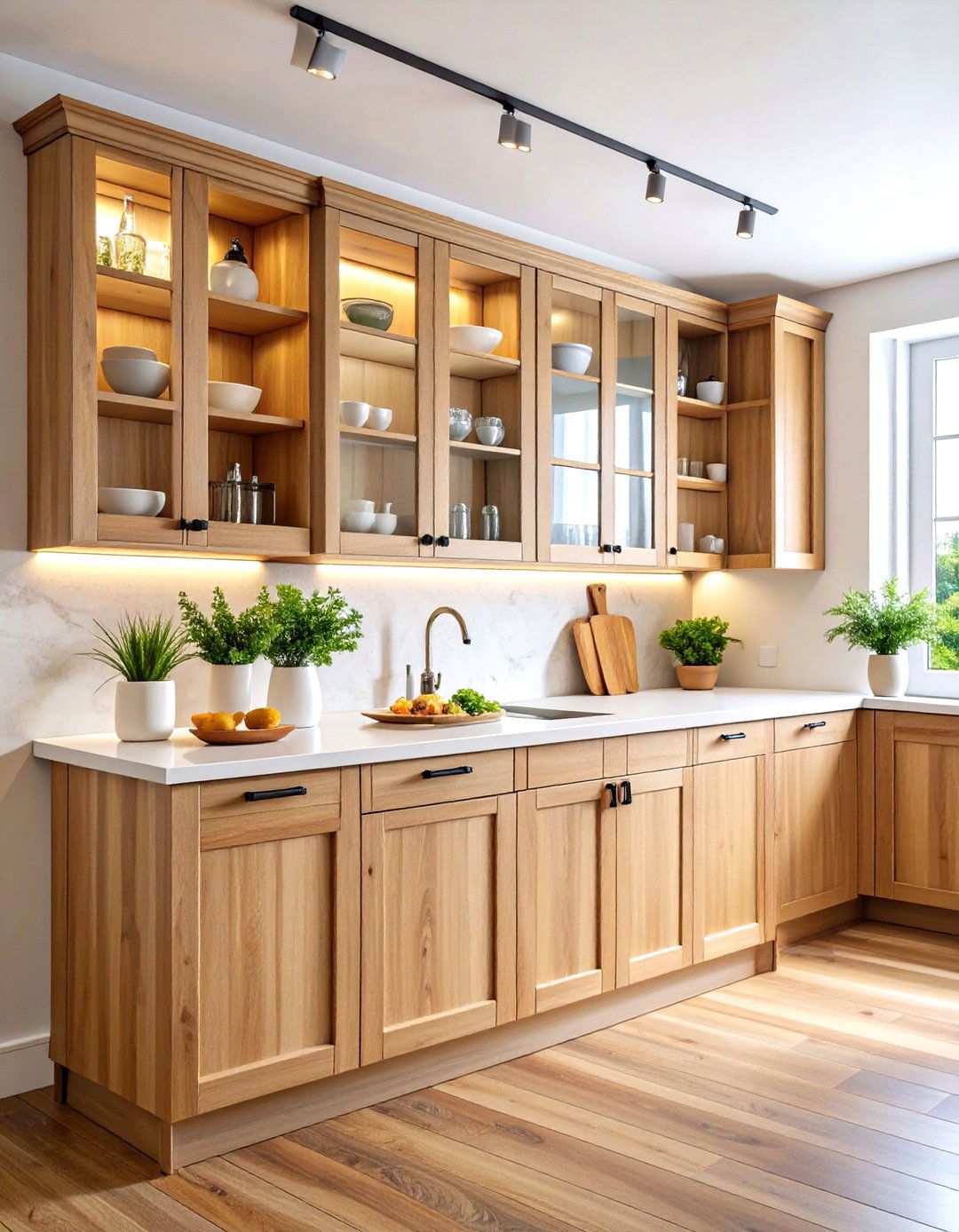 Glass Front Display Kitchen Doors - 24 Kitchen Door Design Ideas