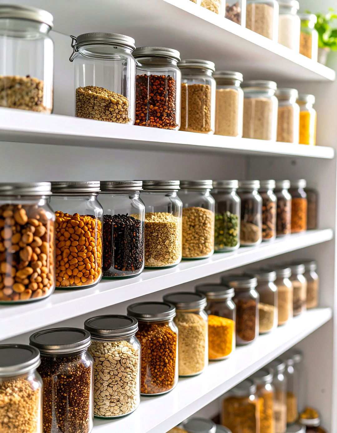 Glass Jar Pantry Storage - 24 Seed Storage Ideas