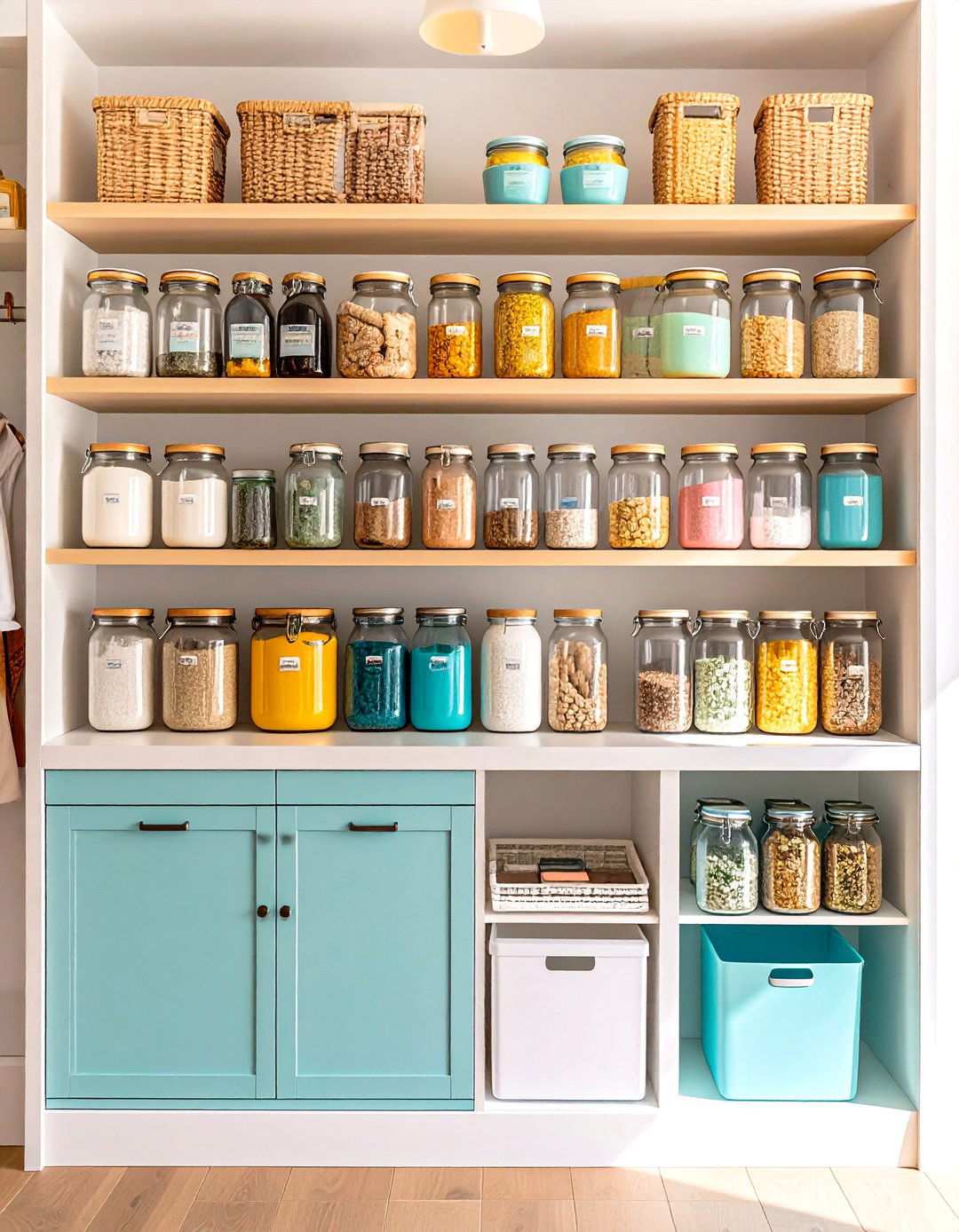 Glass Jar Storage Display System - 24 Laundry Detergent Storage Ideas