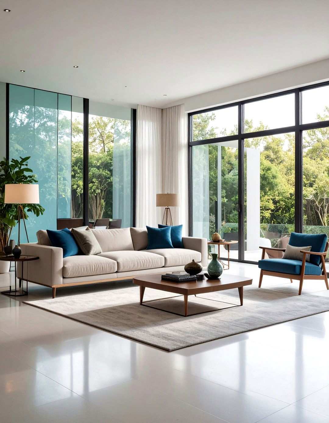 Glass Panel Feature Wall - 24 Tv Accent Wall Ideas