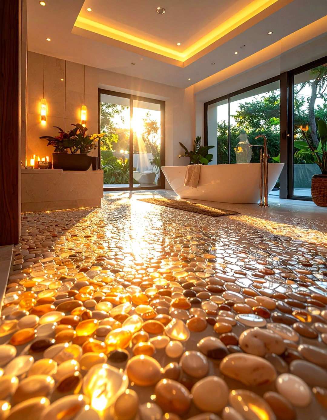 Glass Penny Tile Luminosity - 24 Penny Tile Bathroom Floor Ideas