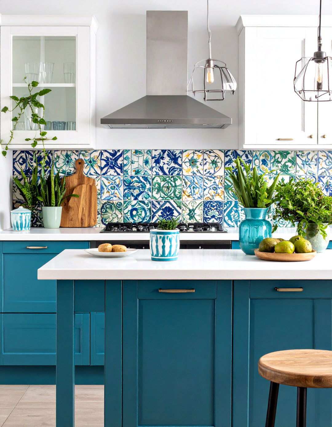 Glazed Ceramic Tile Accents - 24 Tuscan Kitchen Design Ideas
