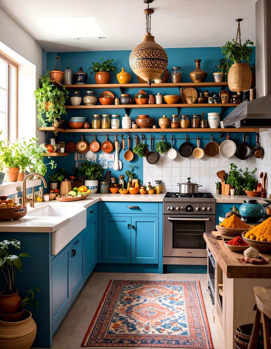 Global Spice Kitchen with Cultural Collections - 24 Maximalist Kitchen Decor Ideas