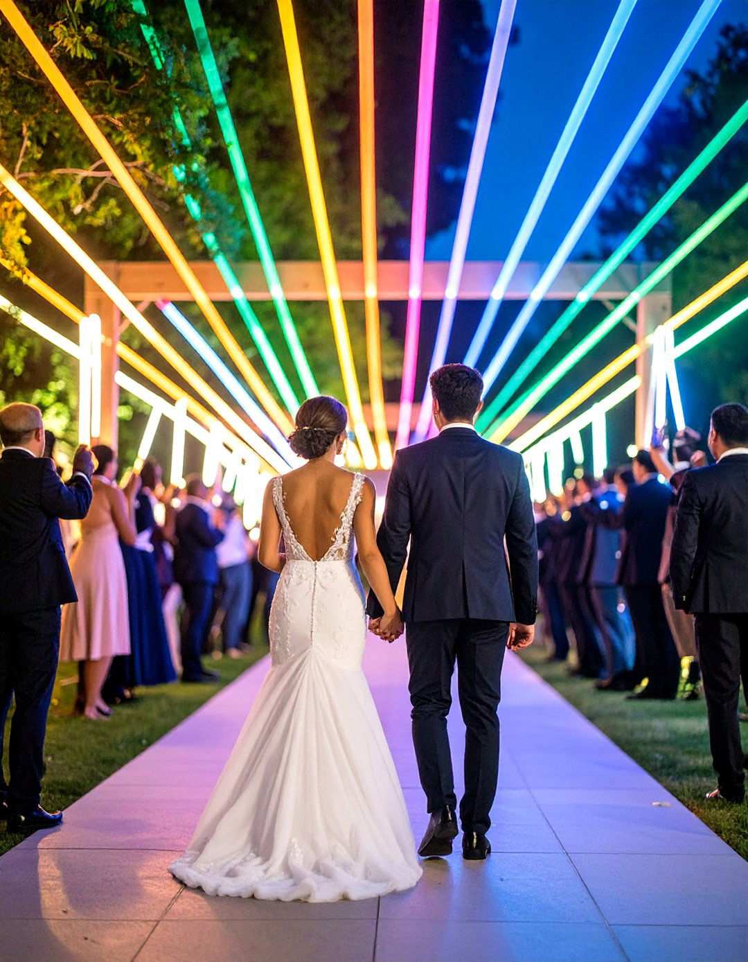 Glow Stick Celebration Exit - 24 Wedding Send-off Ideas