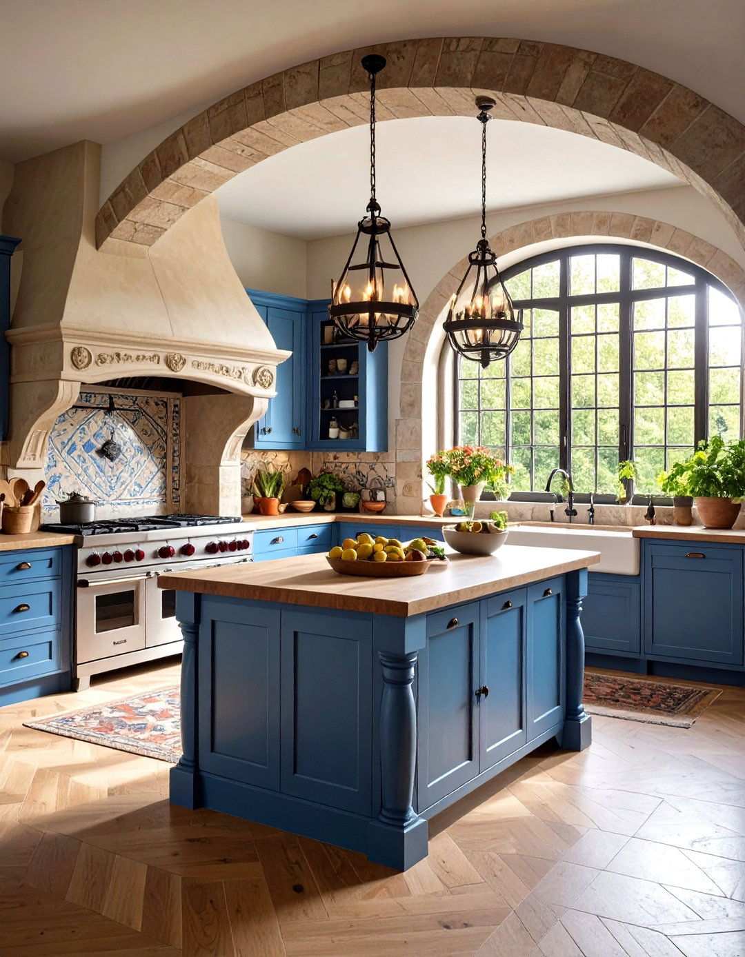 Gothic Arched Range Alcove - 24 Tudor Kitchen Ideas