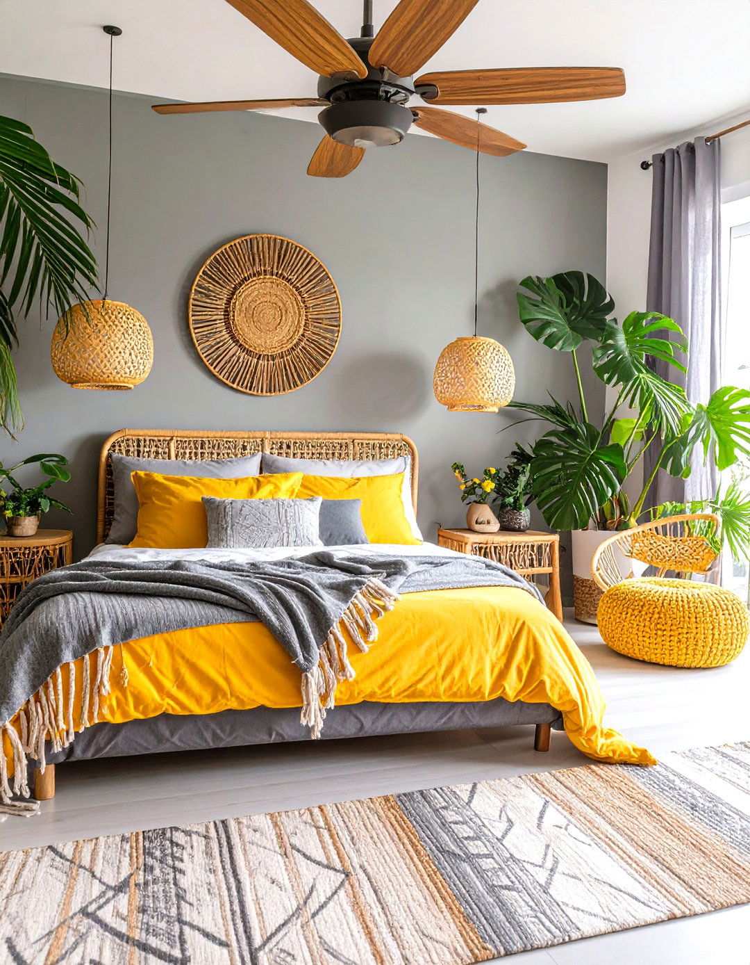 Gothic Drama Yellow and Grey Bedroom - 24 Yellow and Grey Bedroom Ideas