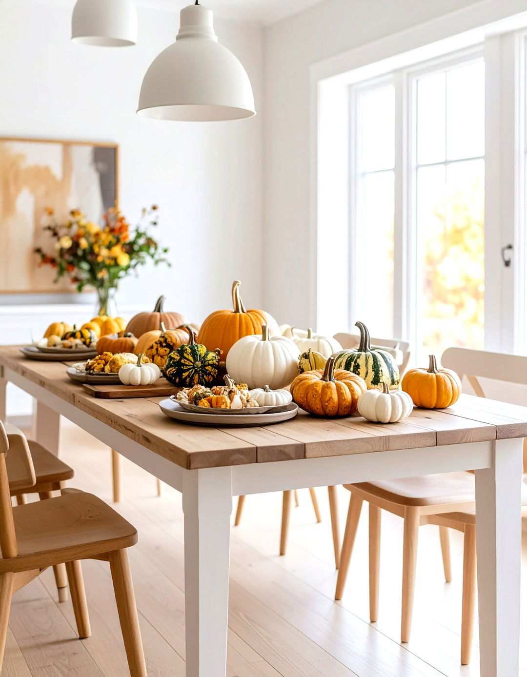 Gourd Variety Display Collection - 24 thanksgiving table decor ideas