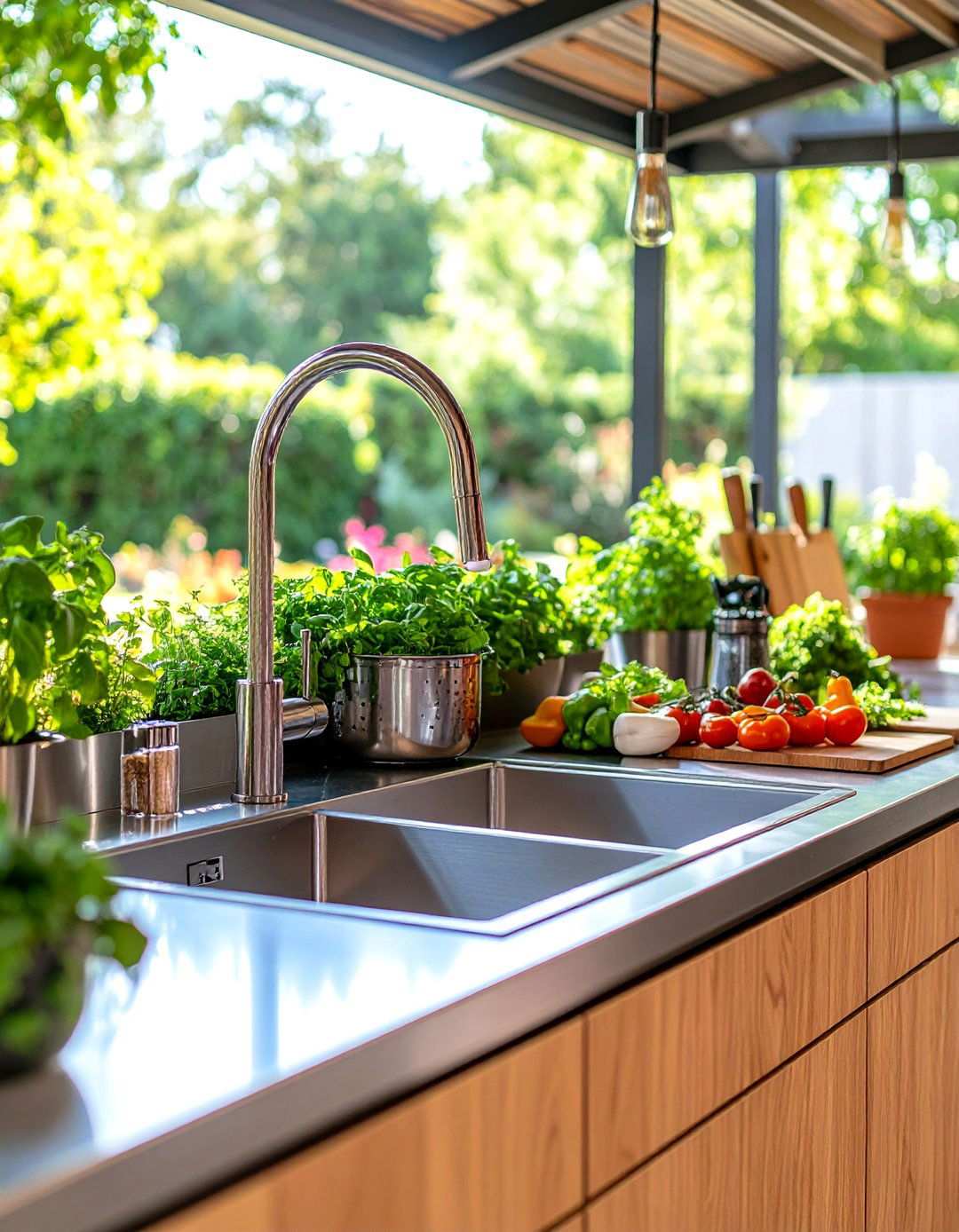 Gourmet Outdoor Prep Sink - 24 outdoor sink ideas