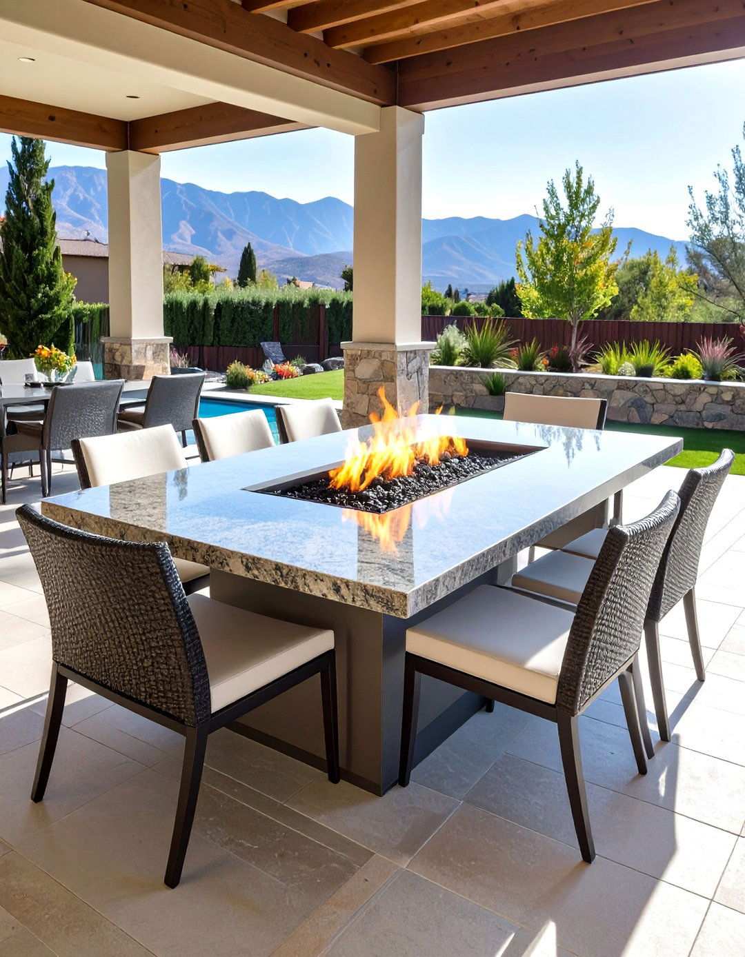 Granite Fire Table Design - 24 Rock Fire Pit Ideas