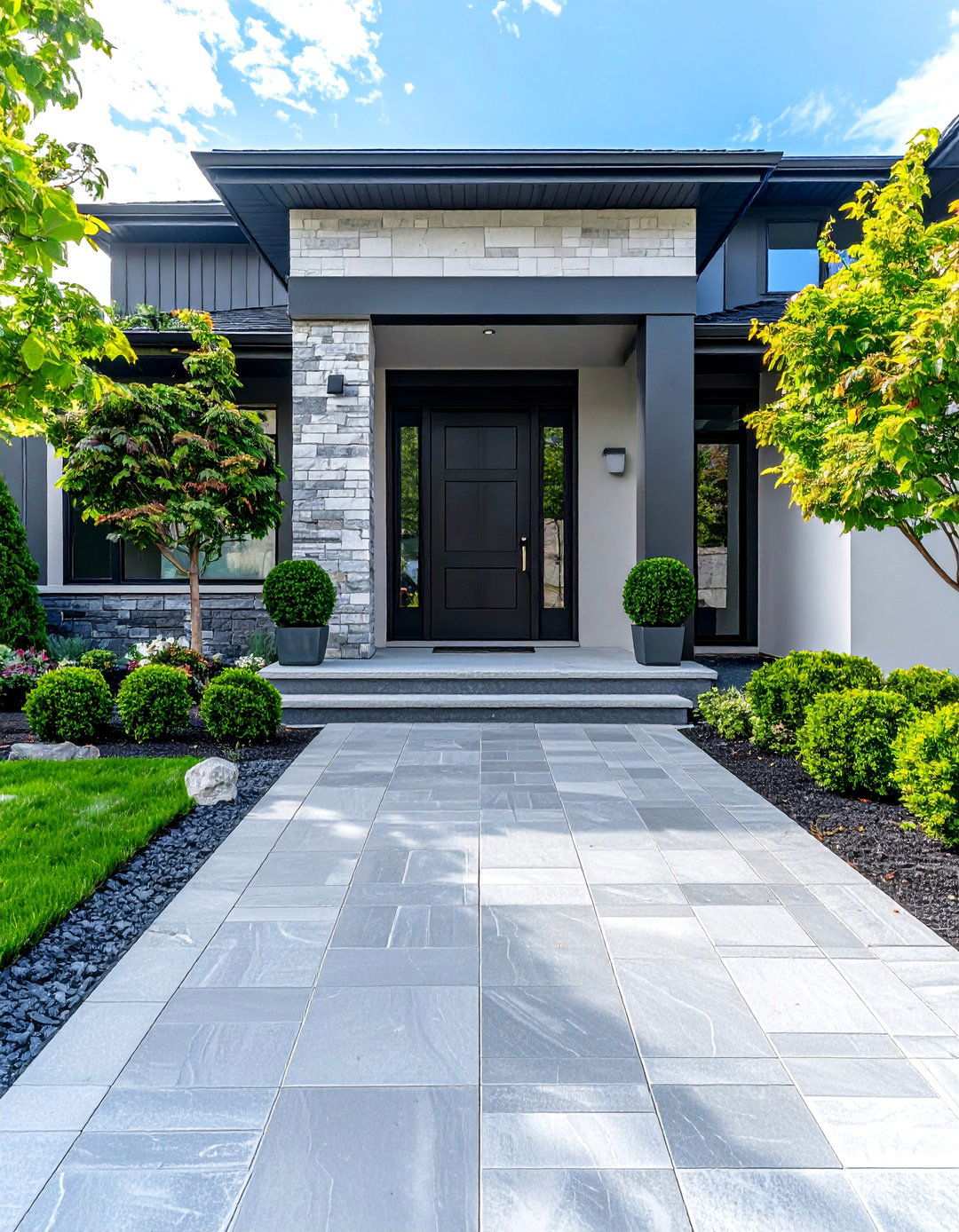 Granite Paver Luxury Installation - 24 Paver Walkway Ideas