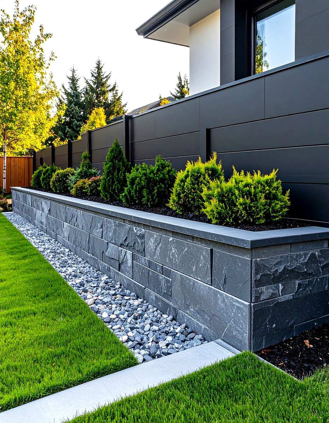 Granite Slab Retaining Wall - 24 Natural Rock Retaining Wall Ideas