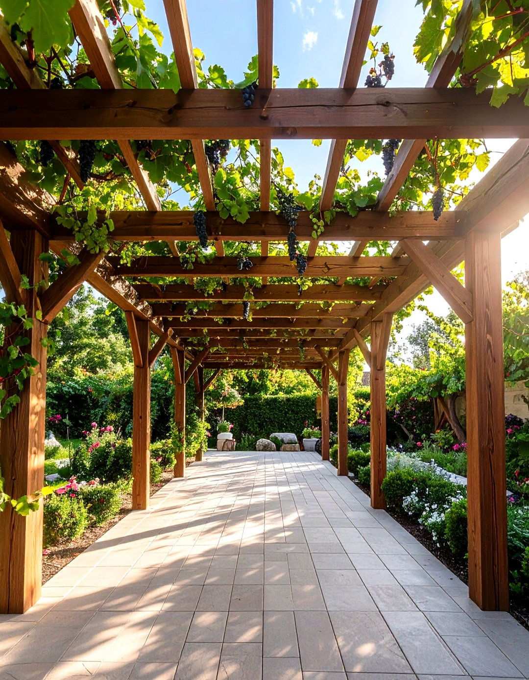 Grape Vine Pergola Coverage - 24 Pergola Shade Ideas