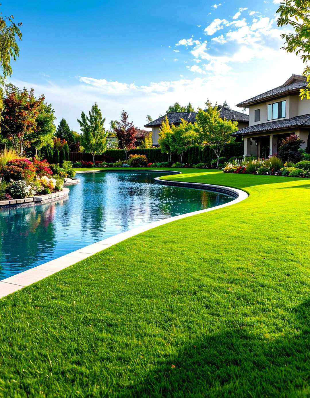 Grass Lawn Extension - 24 Pond Edging Ideas