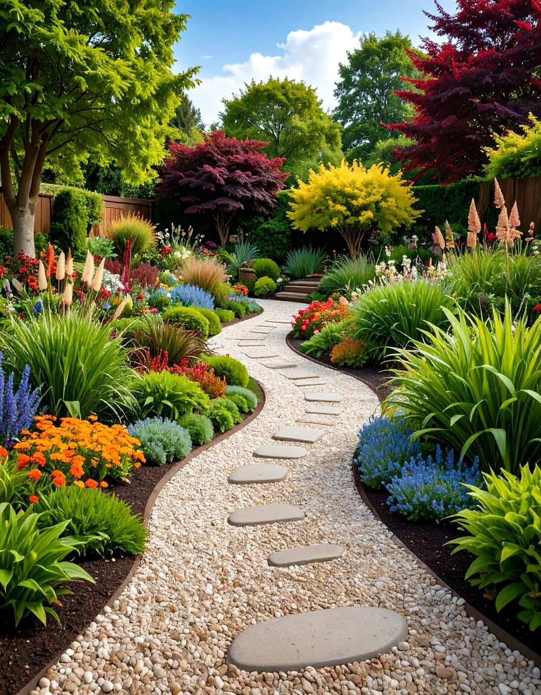Gravel Garden with Architectural Plants - 24 Victorian Front Garden Ideas
