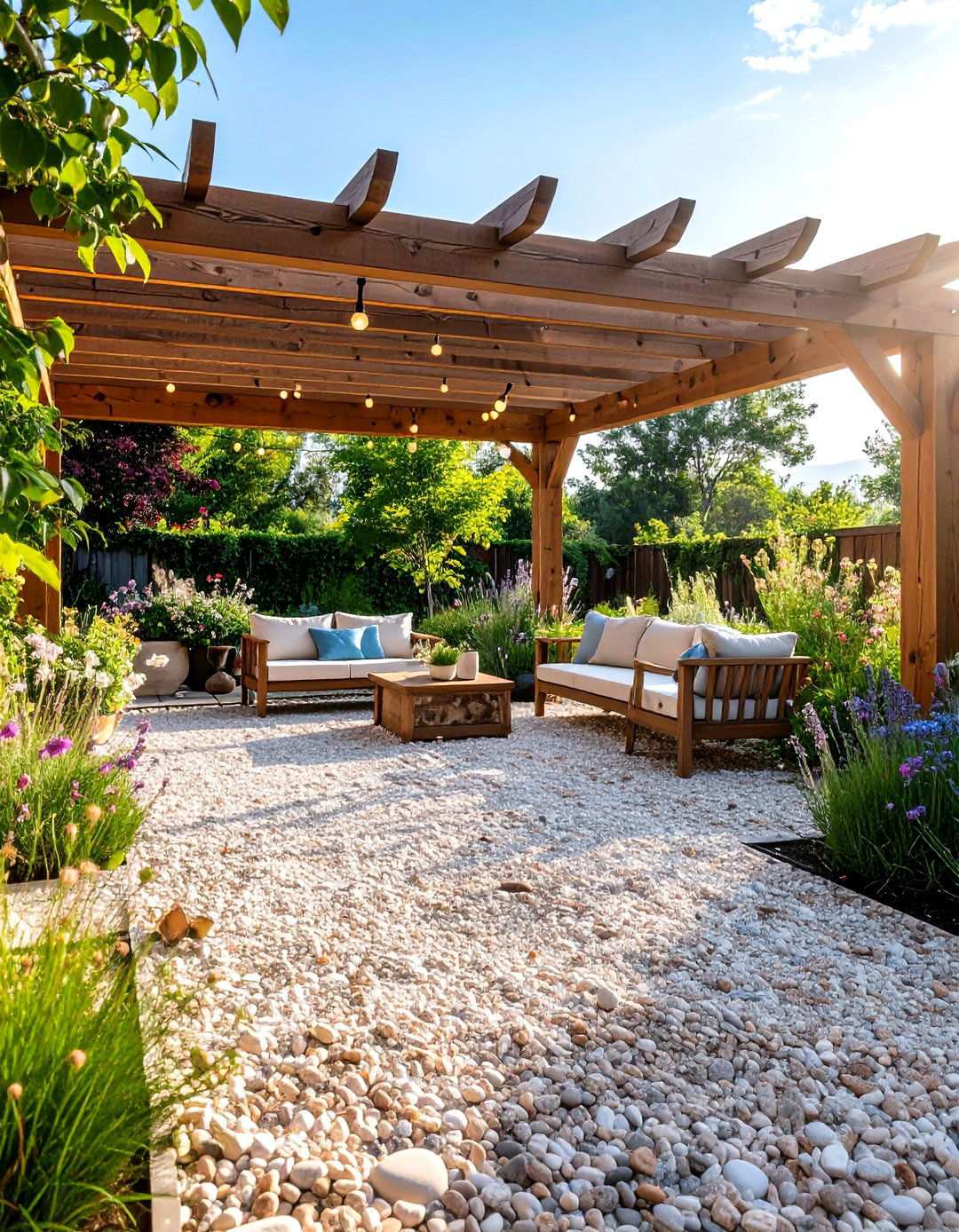 Gravel Pergola Ground Cover - 24 Pergola Flooring Ideas