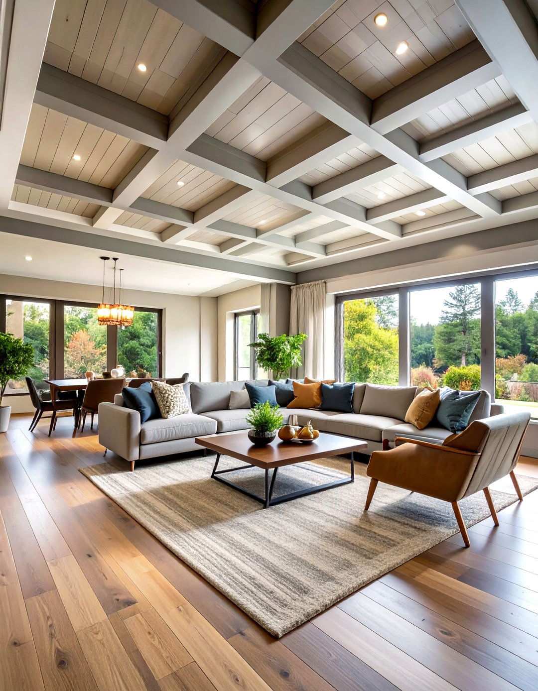 Gray Tray Ceiling Living Room Design - 24 Shiplap Ceiling Ideas